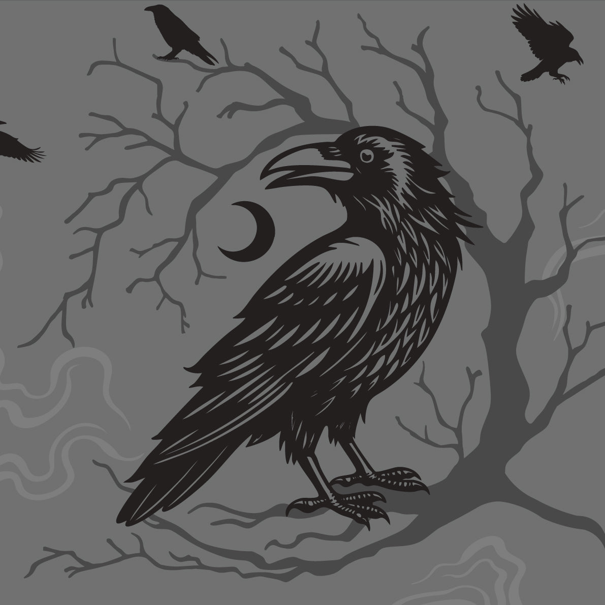 Midnight Crow Crew Socks - FootClothes