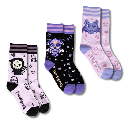 Pastel Goth Crew Sock Pack | 3 Designs