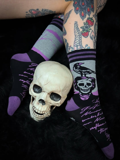 The Raven Poe Crew Socks