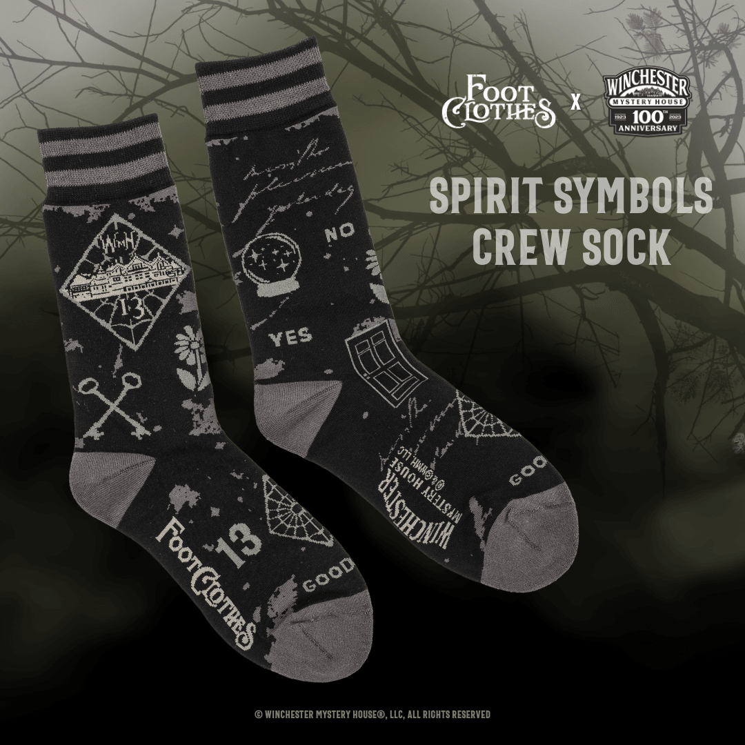 Winchester Mystery House® Spirit Symbols Crew Socks - FootClothes