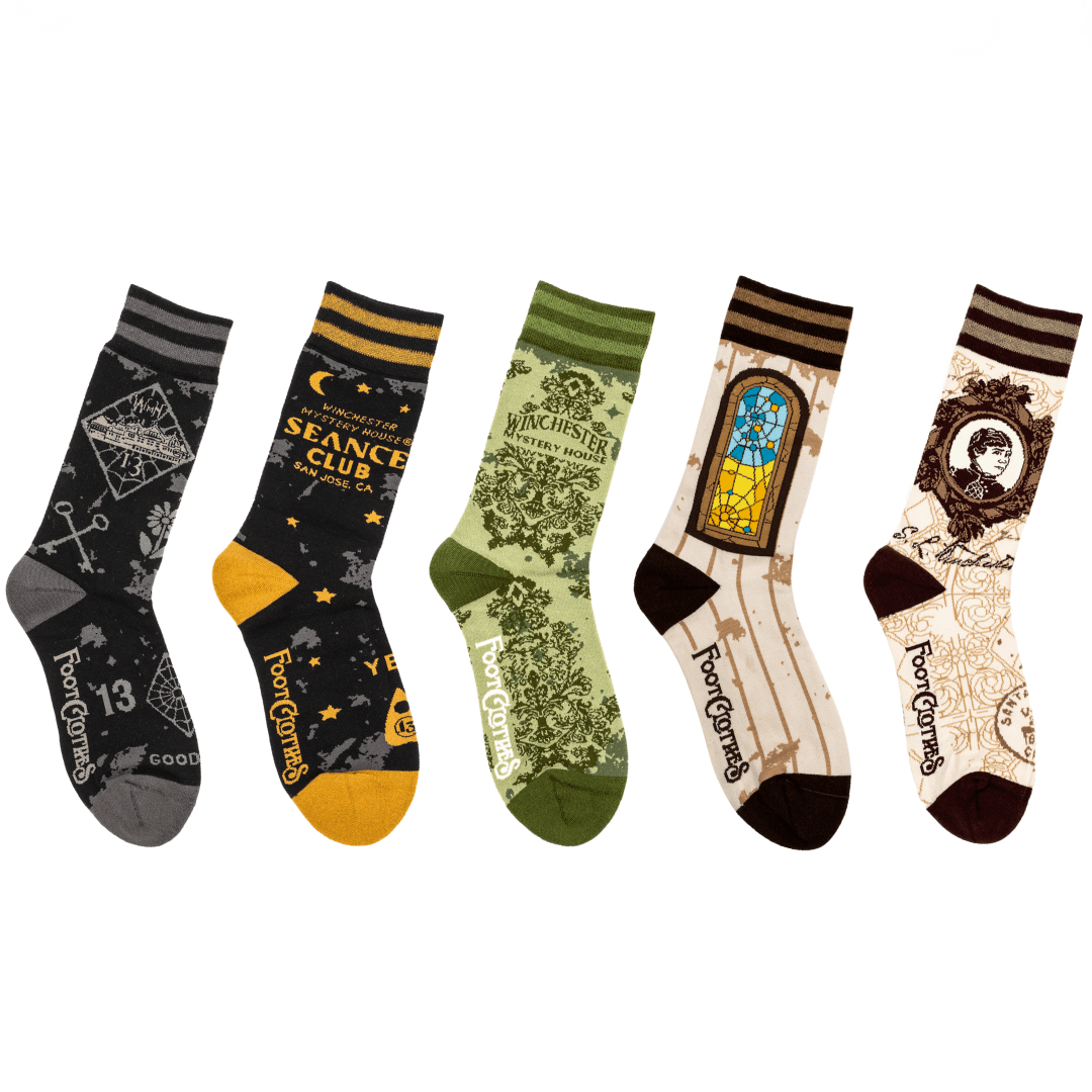 Winchester Mystery House® Crew Socks Pack  | 5 Designs - FootClothes