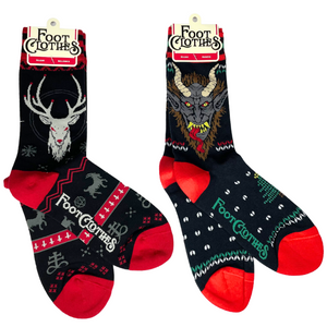Krampus & Beezlebuck Holiday Crew Sock Pack - FootClothes