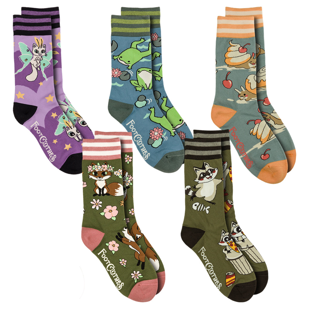 Woodland Whimsy Crew Sock Pack | 5 Designs