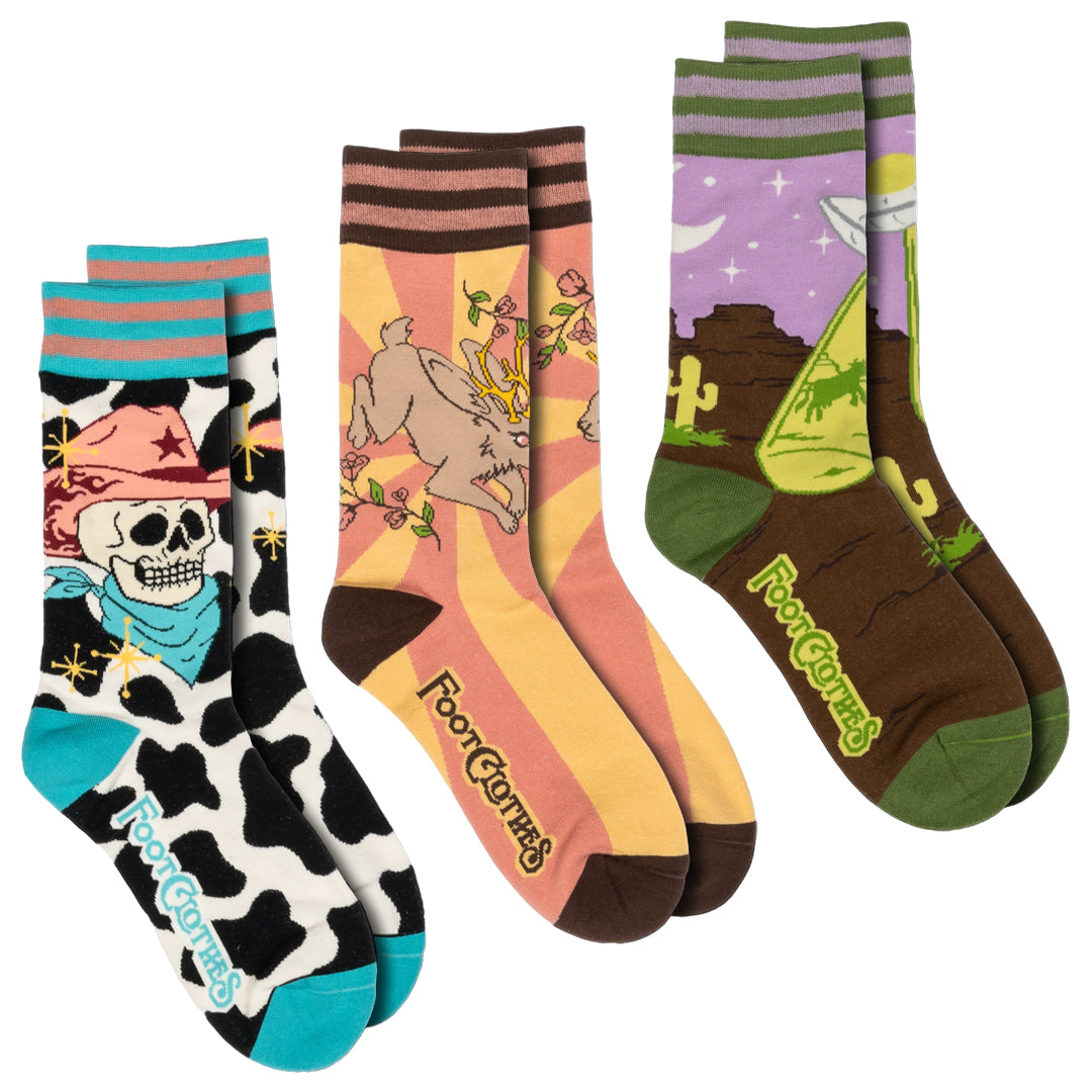 Y'allternative Gay Cowboy Crew Sock Pack | 3 Designs