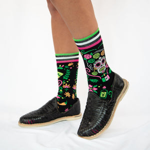 Angelo Montiel Signature Dia de Los Muertos Crew Socks - FootClothes