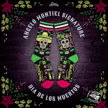 Load image into Gallery viewer, Angelo Montiel Signature Dia de Los Muertos Crew Socks - FootClothes
