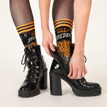 Load image into Gallery viewer, Attack of the Giant Spider Crew Socks - FootClothes

