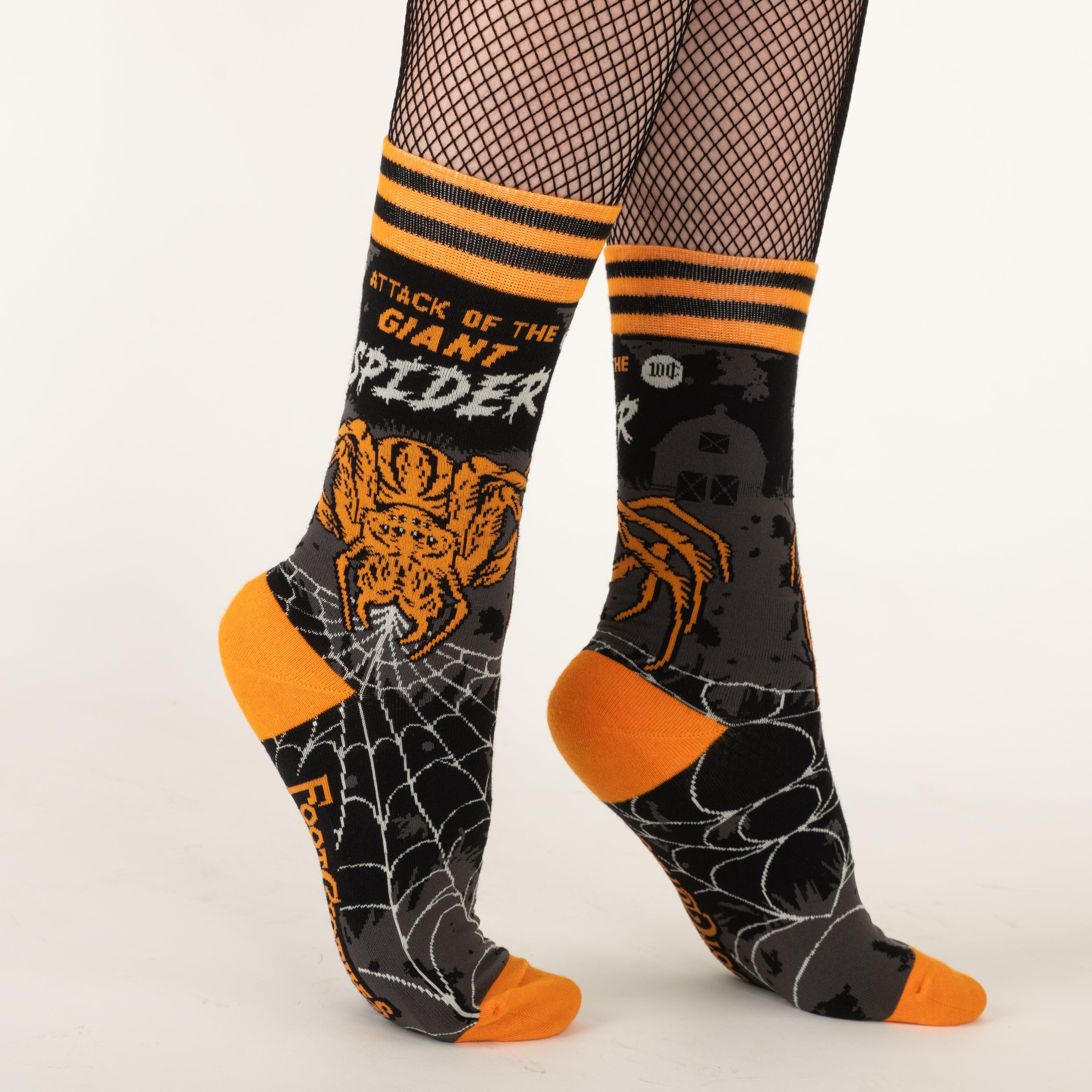Attack of the Giant Spider Crew Socks | FootClothes | Socks | 1803
