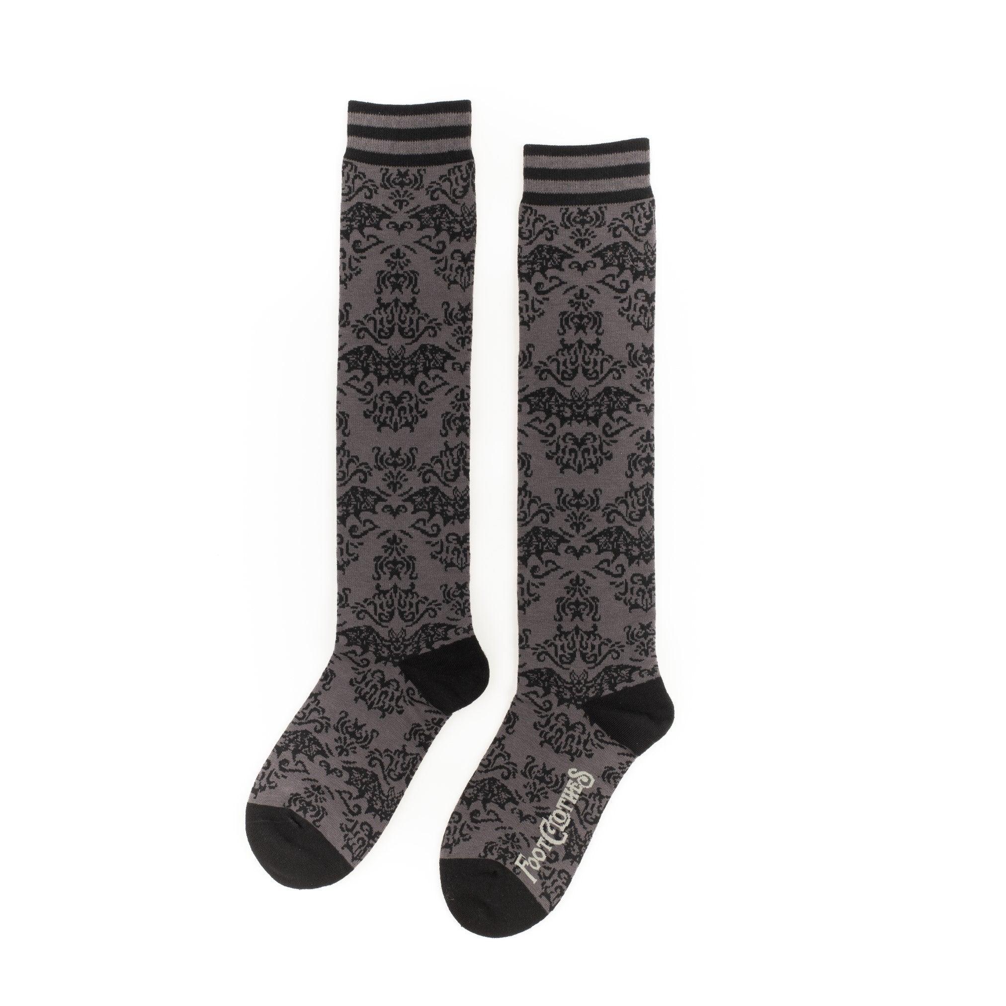 Bat Damask Knee High Socks | FootClothes | Socks | 1601