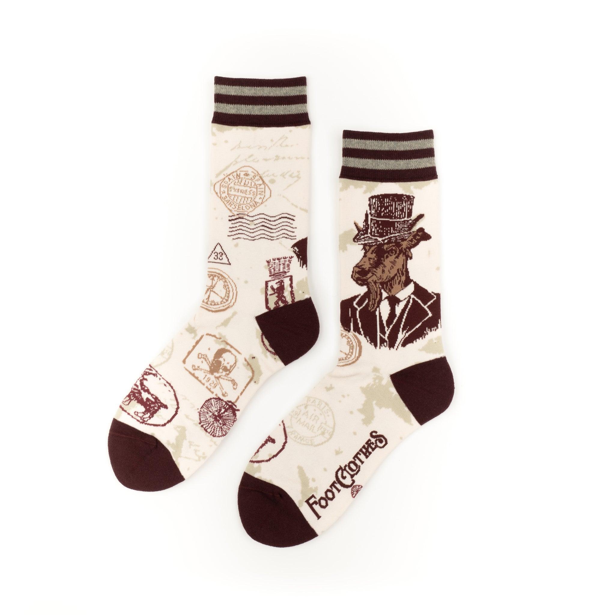Dapper Goat Man Crew Socks | FootClothes | Socks | 1405