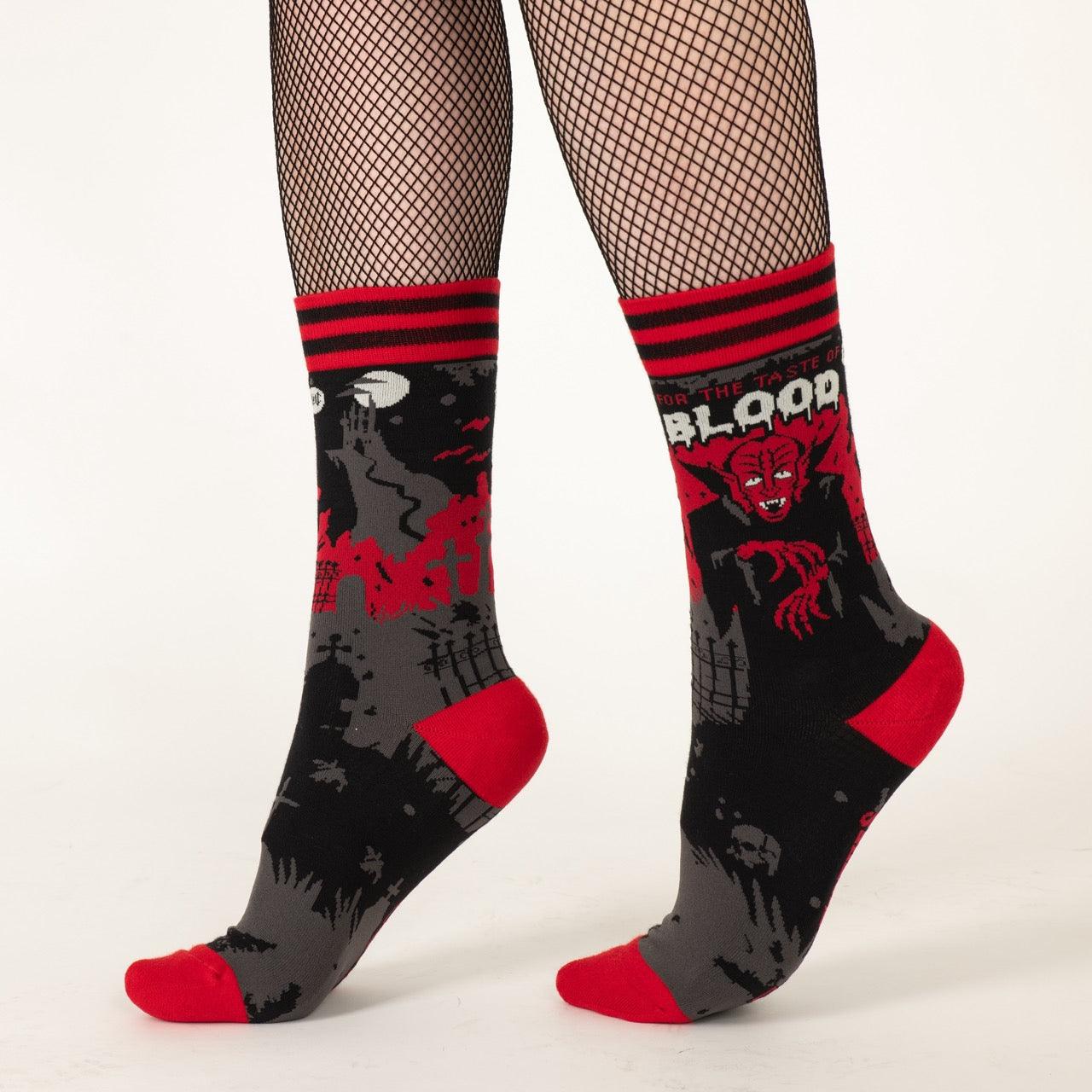 Dracula's Bloodlust Crew Socks - FootClothes