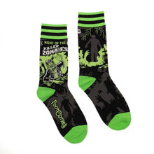 Load image into Gallery viewer, Night of the Killer Zombies Crew Socks - FootClothes
