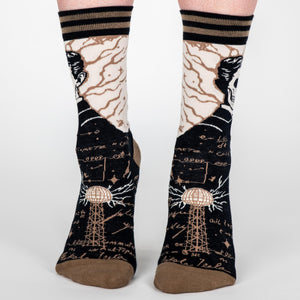 Nikola Tesla Crew Socks - FootClothes