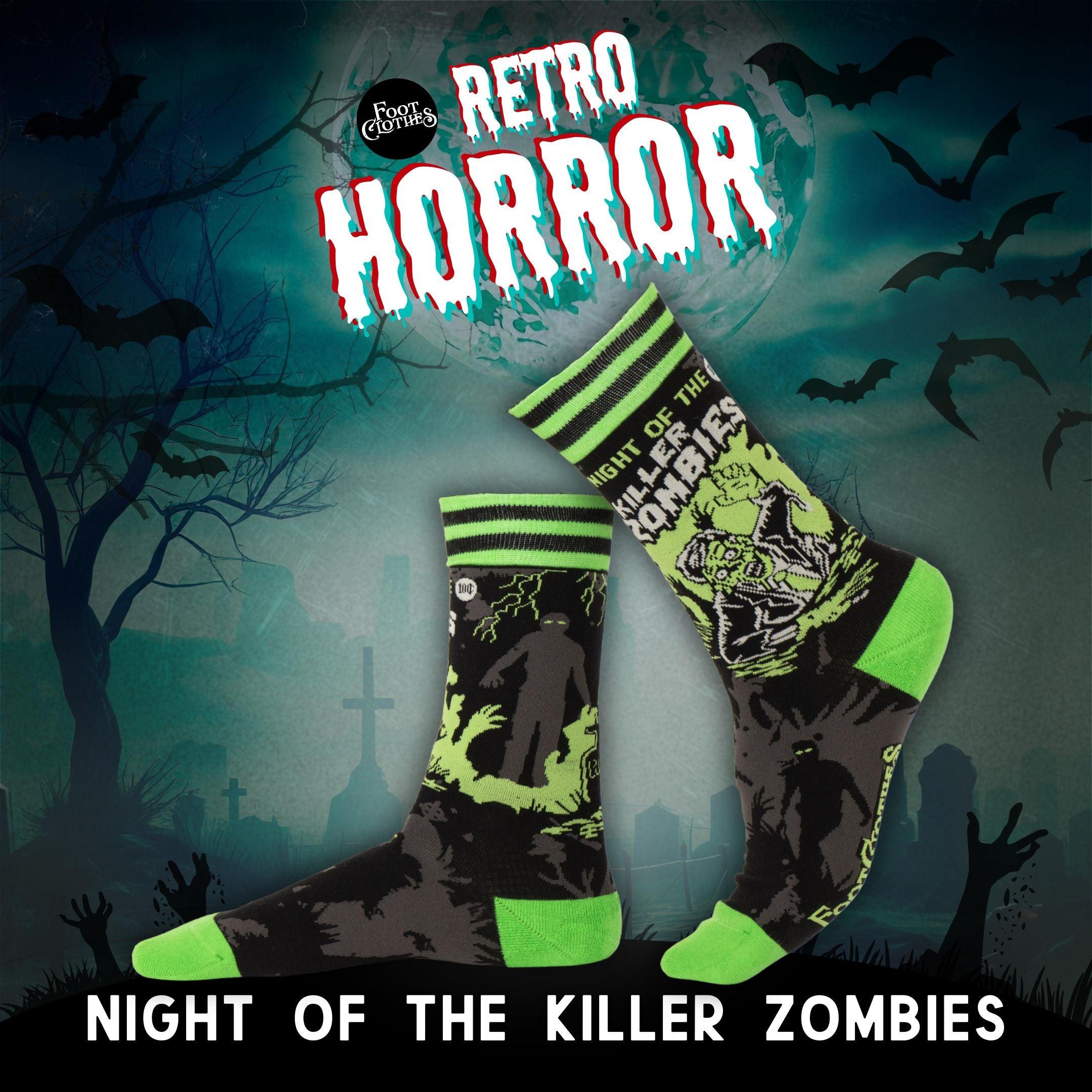 Retro Horror Crew Sock Pack | 5 Designs - FootClothes