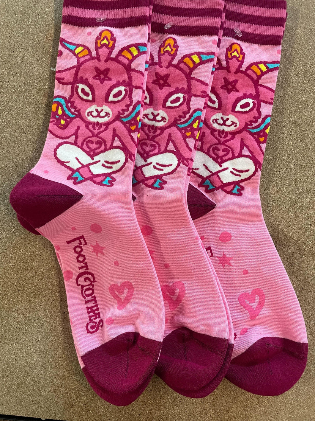 TWO RIGHT Cute Baphomet Crew Socks - FootClothes