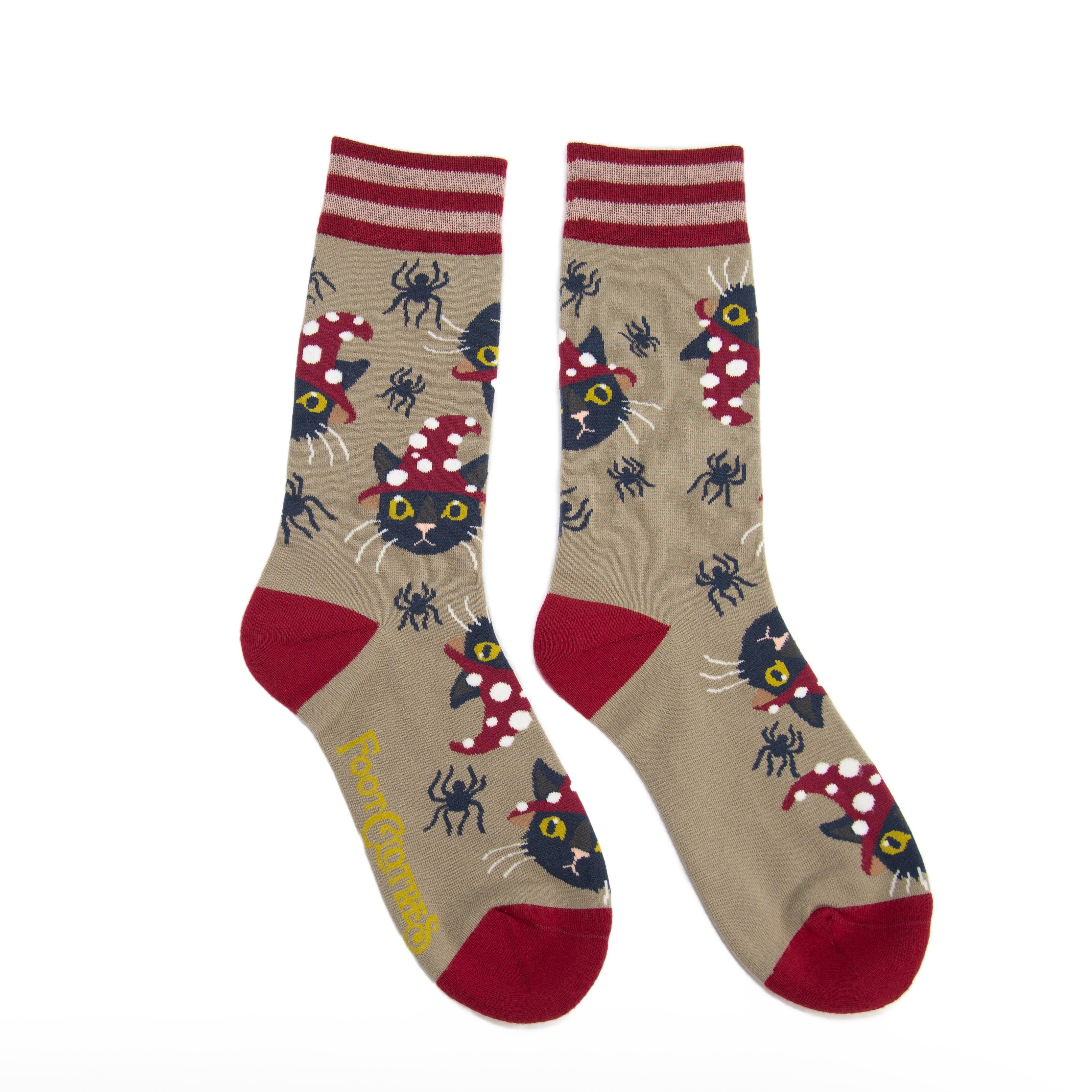Witchy Whiskers Crew Socks | FootClothes | Socks | 1901
