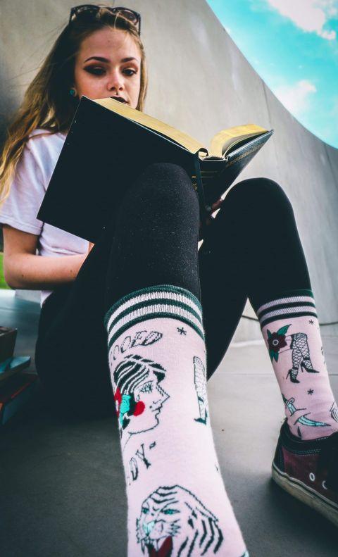 Tattooed Lady Crew Socks | FootClothes | Socks | 0102