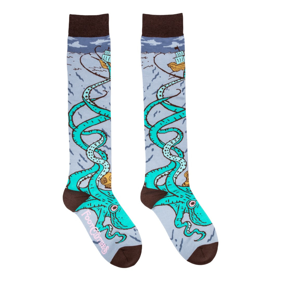 PREORDER Attack of The Kraken Knee High Socks - FootClothes