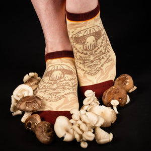 PREORDER Death Cap Mushroom Ankle Socks - FootClothes