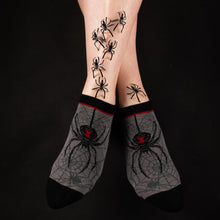 Load image into Gallery viewer, PREORDER Black Widow Spider Ankle Socks - FootClothes

