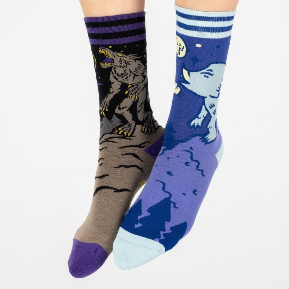 Evil AF Werewolf Crew Socks | FootClothes