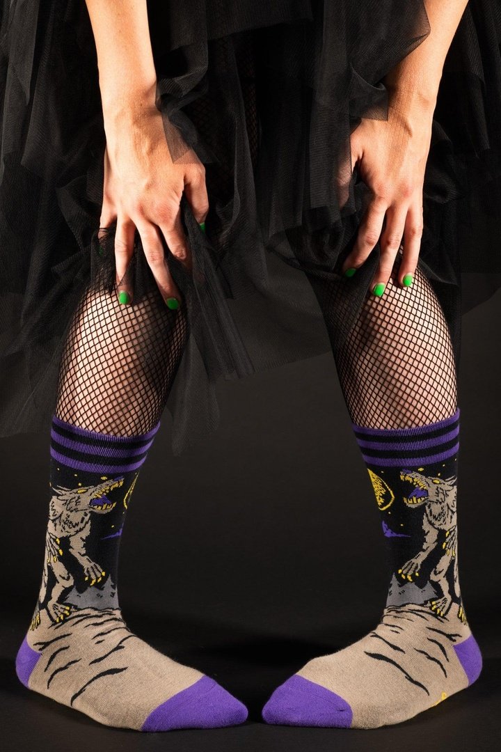 Evil AF Werewolf Crew Socks | FootClothes