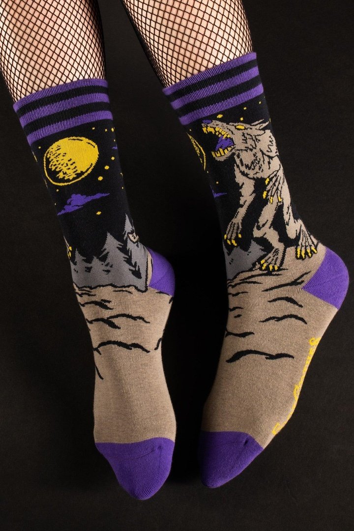 Evil AF Werewolf Crew Socks | FootClothes