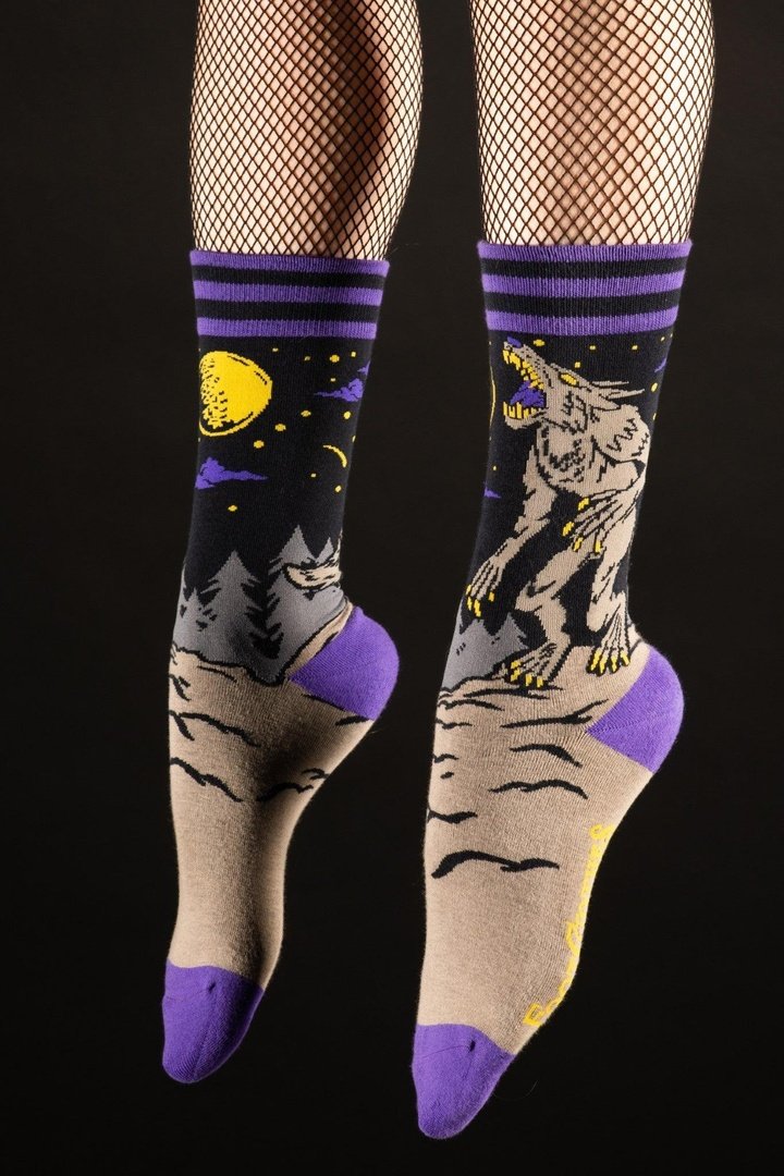 Evil AF Werewolf Crew Socks | FootClothes