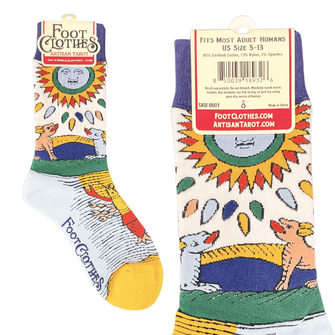 Jean Noblet La Lune Sock FootClothes x Artisan Tarot - FootClothes