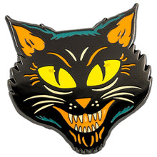 Load image into Gallery viewer, Vintage Black Cat Hard Enamel Pin - FootClothes
