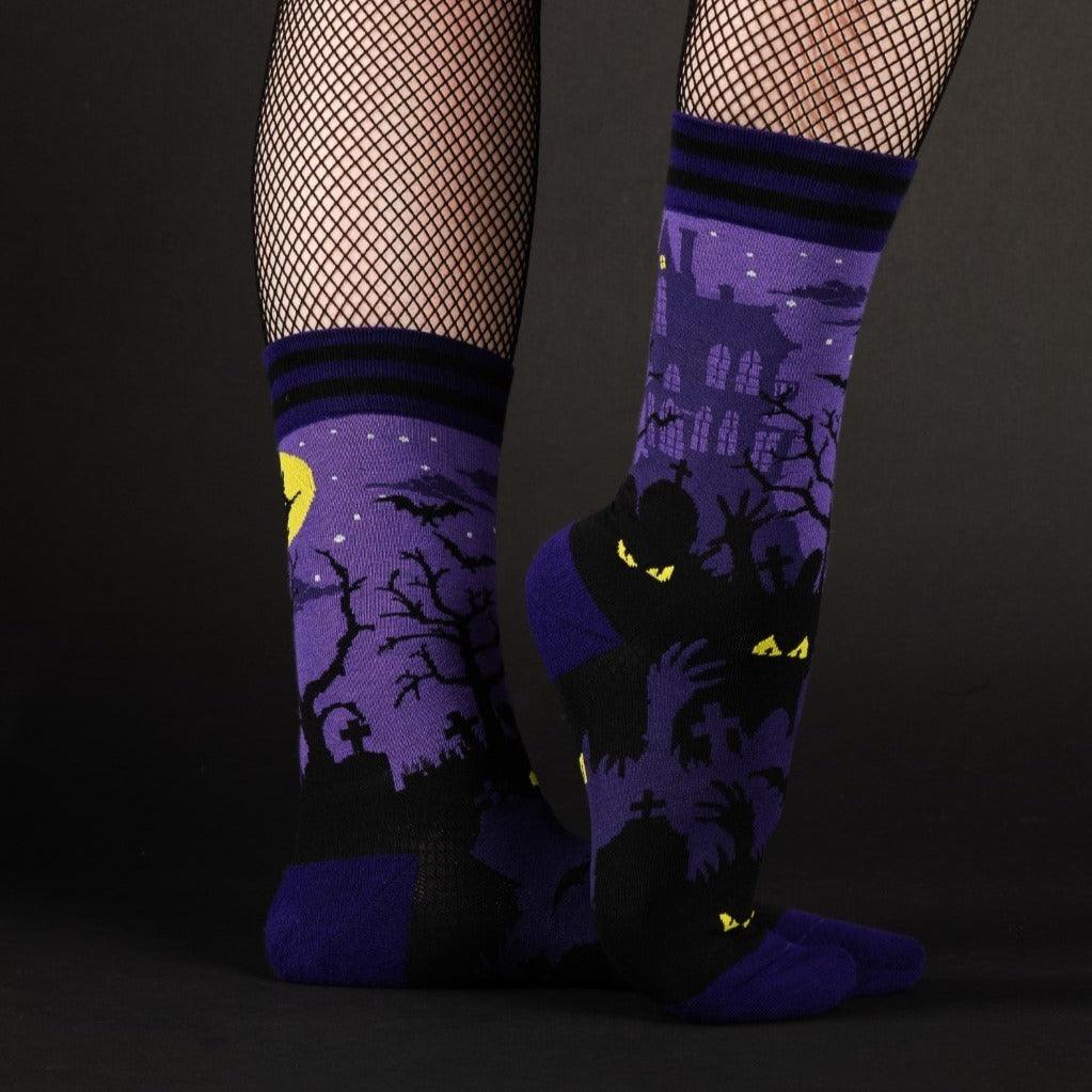Haunted House Crew Socks - FootClothes