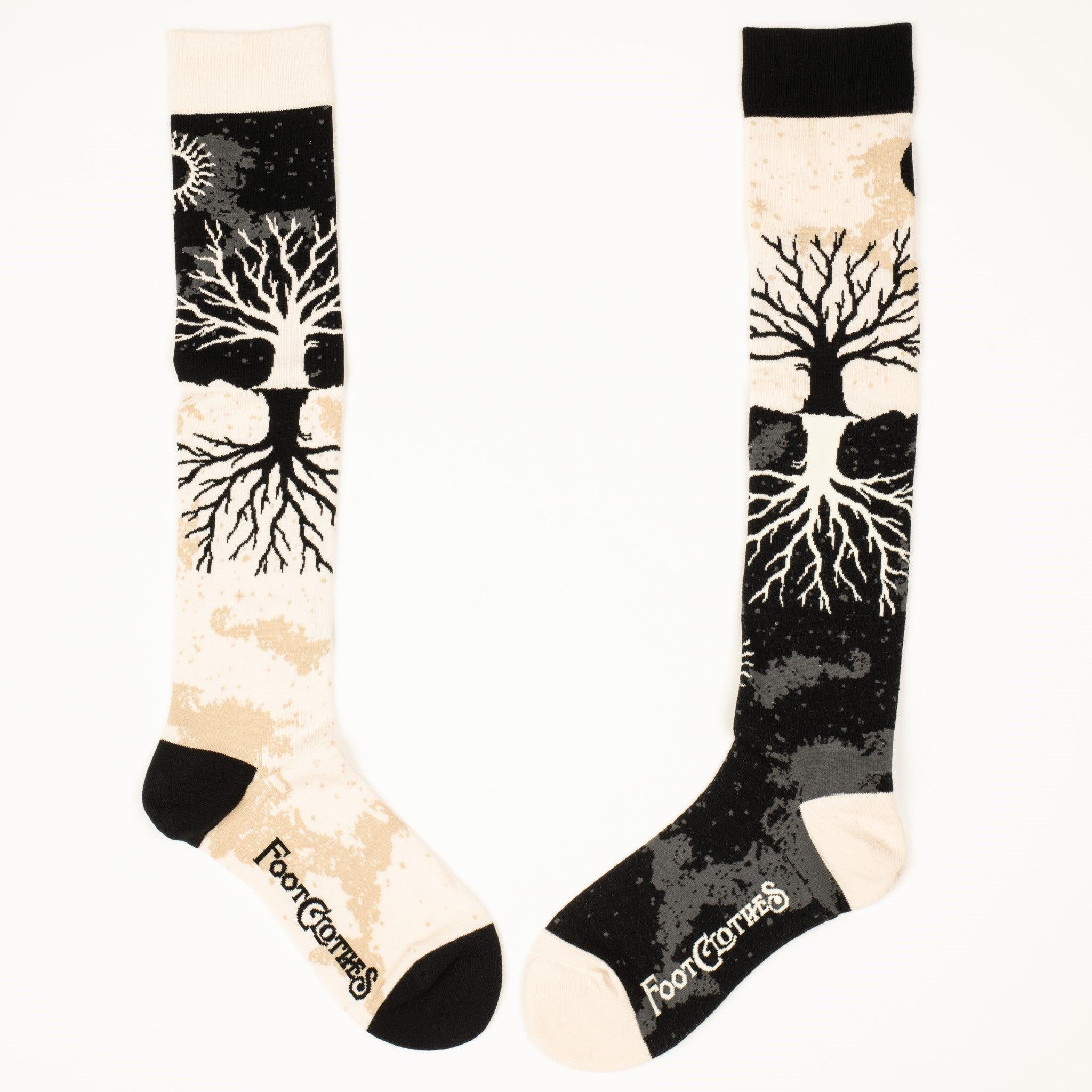 As Above So Below Tree Knee High Socks - FootClothes