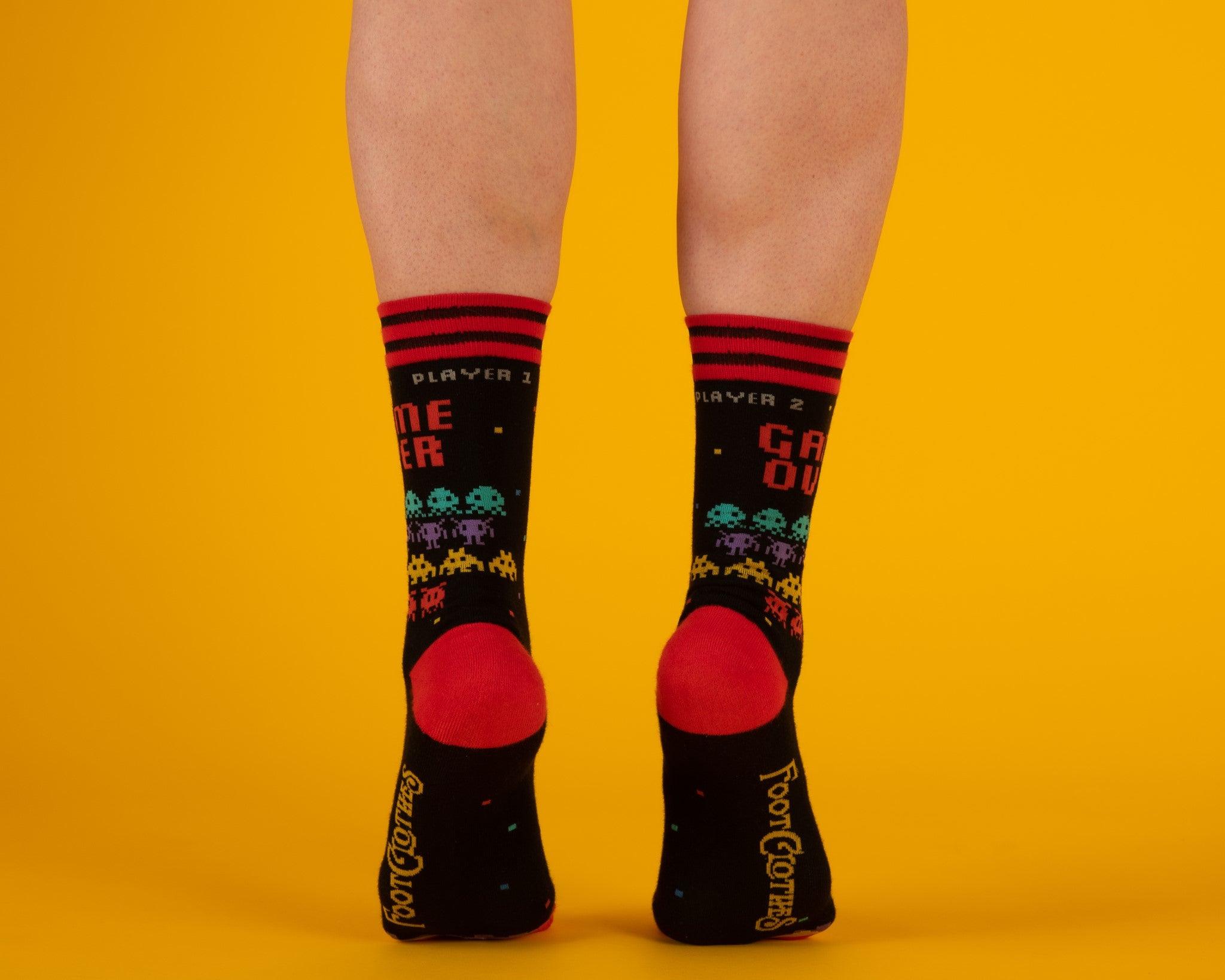 PREORDER Game Over 80s Video Game Crew Socks - FootClothes