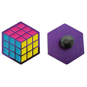 80s Magic Puzzle Cube Soft Enamel Pin - FootClothes