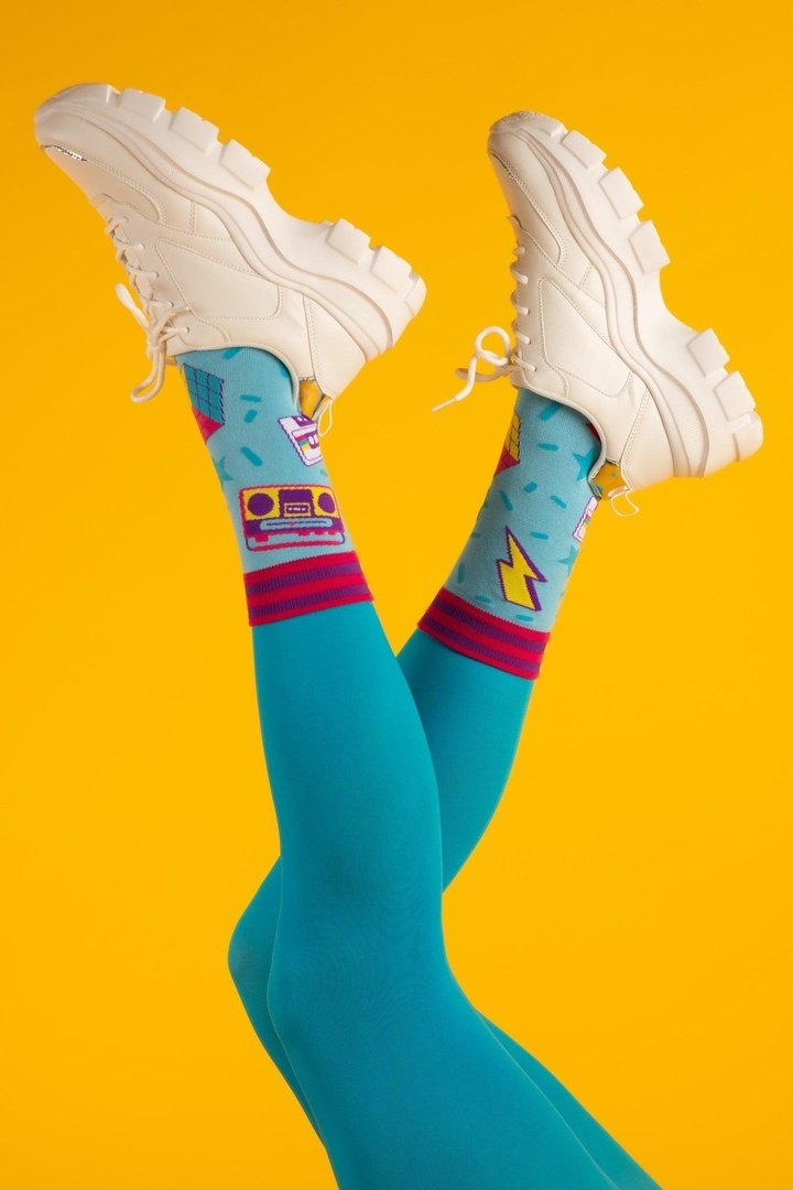 PREORDER 80s Nostalgia Icon Crew Socks - FootClothes