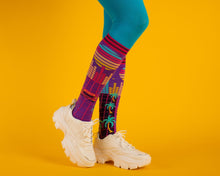 Load image into Gallery viewer, PREORDER Miami Synthwave Knee High Socks - FootClothes
