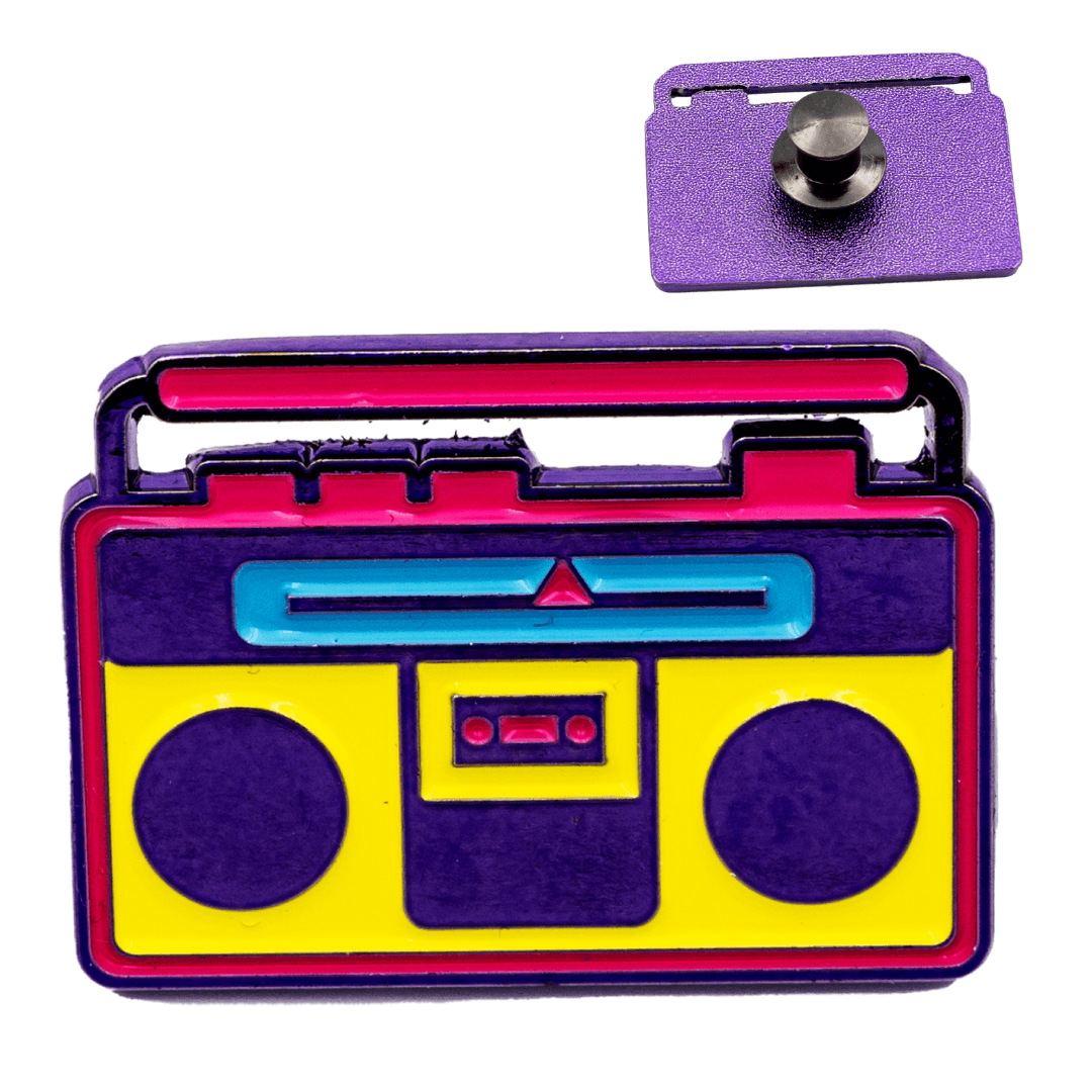 80s Boombox Soft Enamel Pin - FootClothes