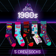 Load image into Gallery viewer, 80s Crew Sock Pack - FootClothes
