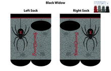 Load image into Gallery viewer, Black Widow Spider Ankle Socks - FootClothes
