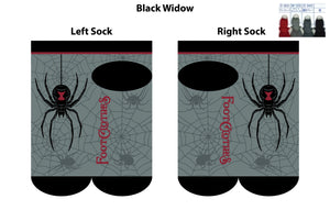 Black Widow Spider Ankle Socks - FootClothes