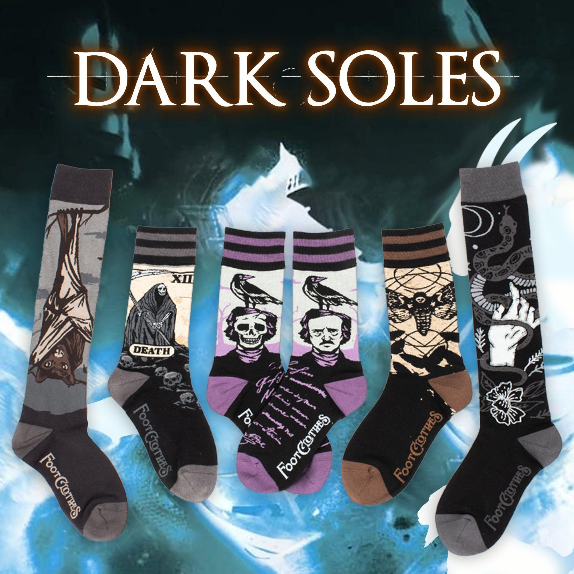 Dark Soles Goth Sock Pack | 5 Designs | FootClothes | Sock Pack | 03P
