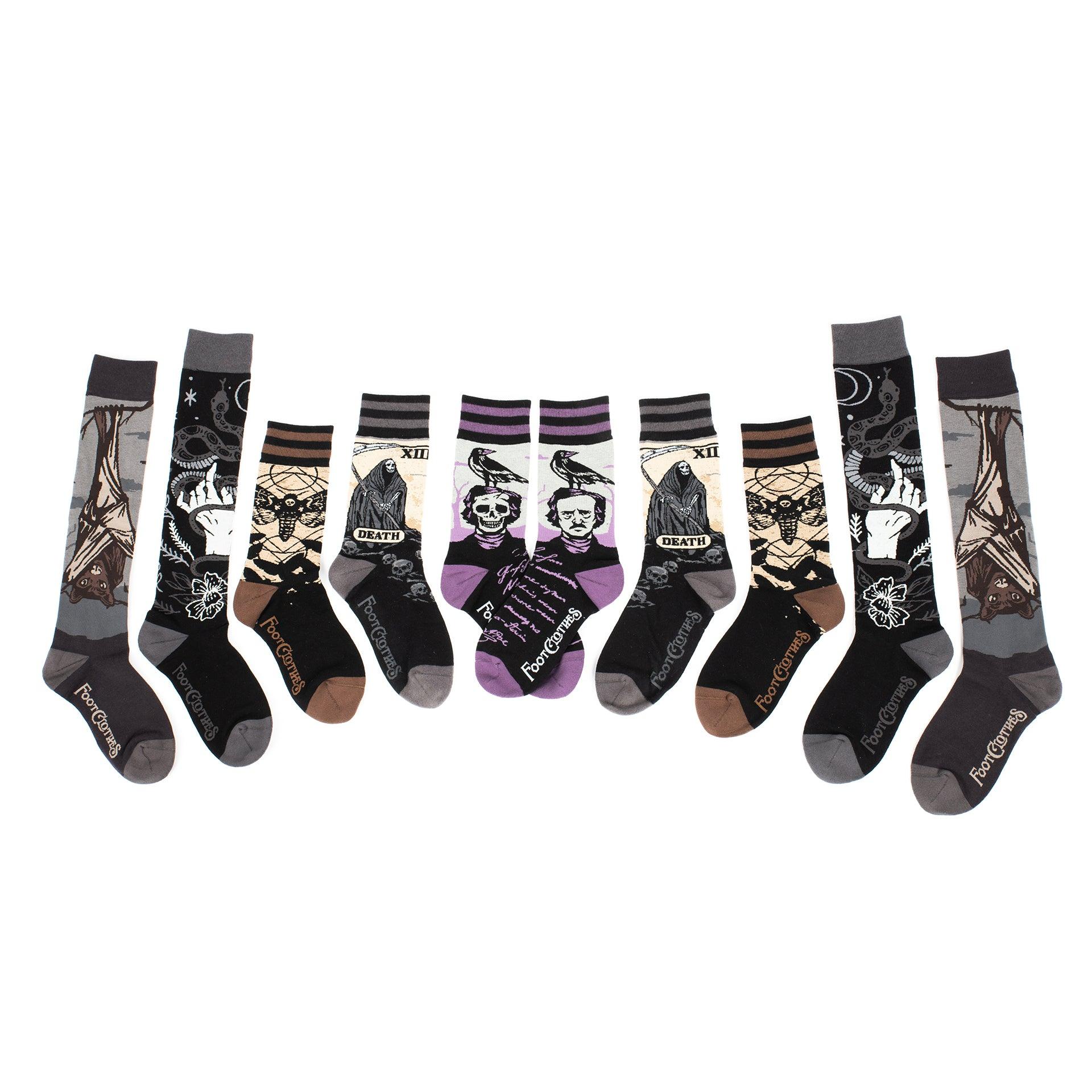 Dark Soles Goth Sock Pack | 5 Designs | FootClothes | Sock Pack | 03P