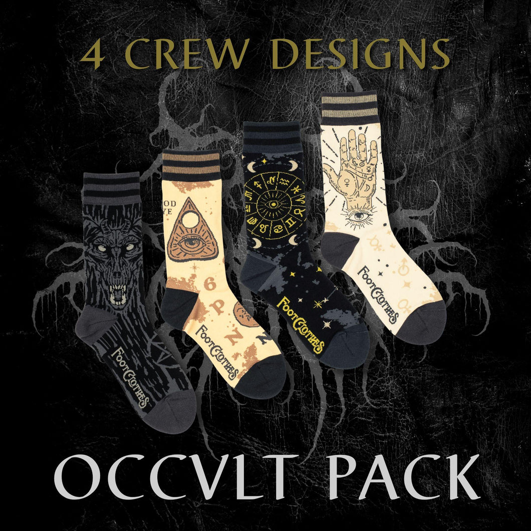 PREORDER Occult Line Crew Sock Pack (4 Designs) - FootClothes