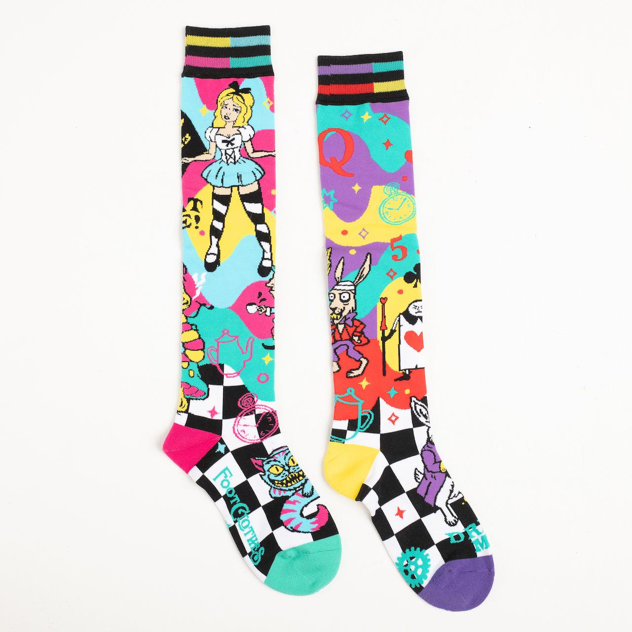 Down the Rabbit Hole Knee High Socks | FootClothes | Socks | 0905